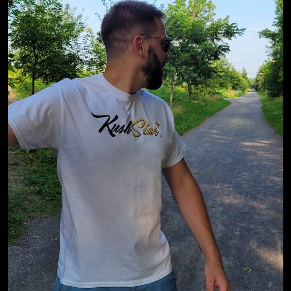 KushStar T-Shirt - DryBlend Technology - Black or White - Image 6