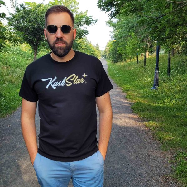 KushStar T-Shirt - DryBlend Technology - Black or White - Image 5