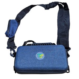 Travel Pouch – Lockable and smell proof hard shell carry-on bag - Hard case with with an adjustable shoulder lace with a small pocket on it