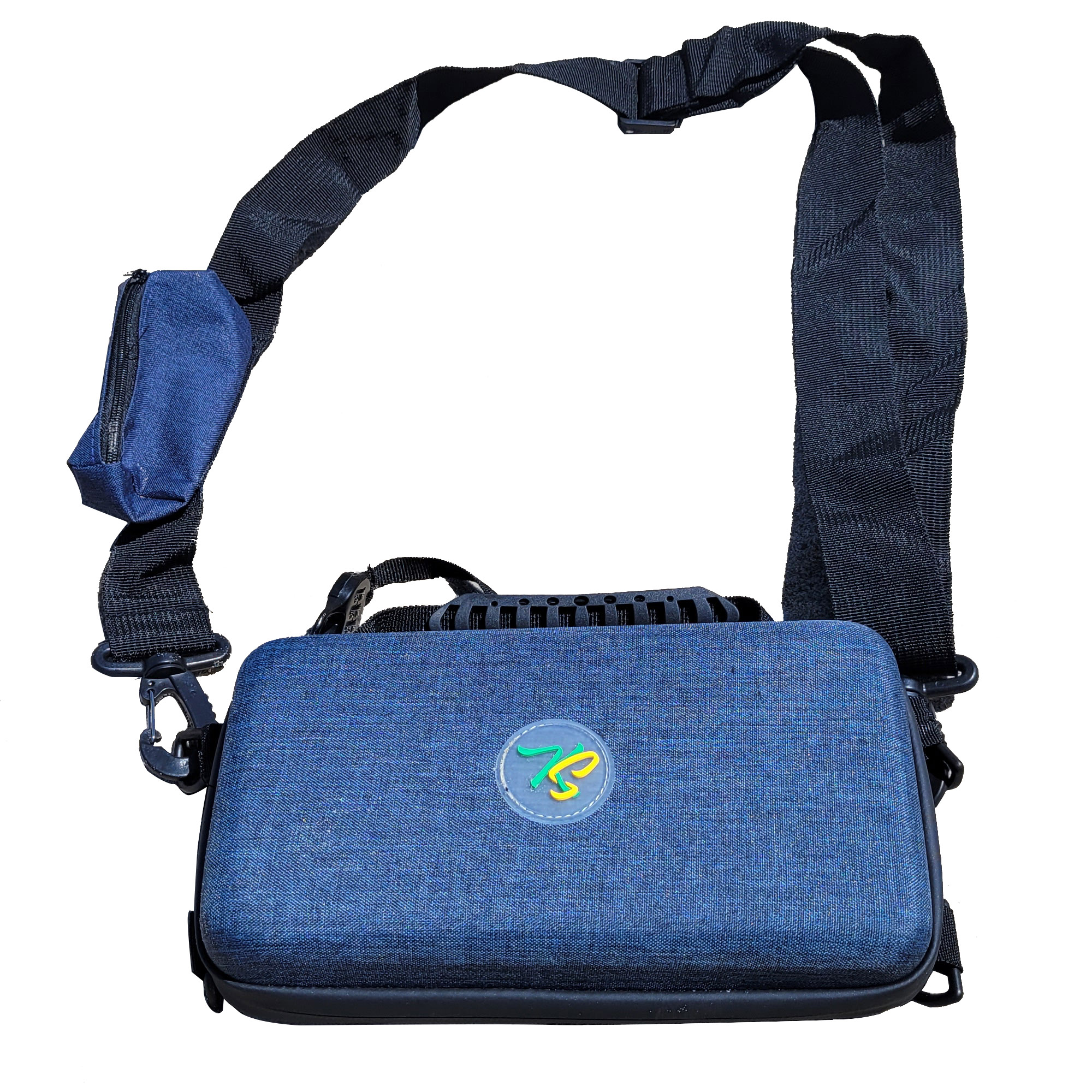 Travel Pouch – Lockable and smell proof hard shell carry-on bag - Hard case with with an adjustable shoulder lace with a small pocket on it