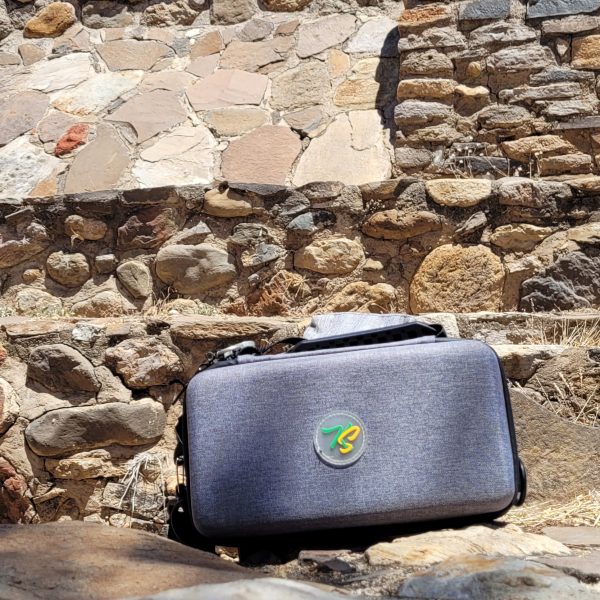 Travel Pouch – Lockable and smell proof hard shell carry-on bag - Hard case with with an adjustable shoulder lace with a small pocket on it - Image 12