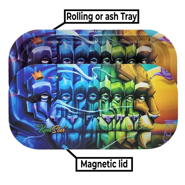 Small Size Rolling Tray with Magnetic Lid - LIMITED EDITION - 20.5 x 10.5 cm - Image 3