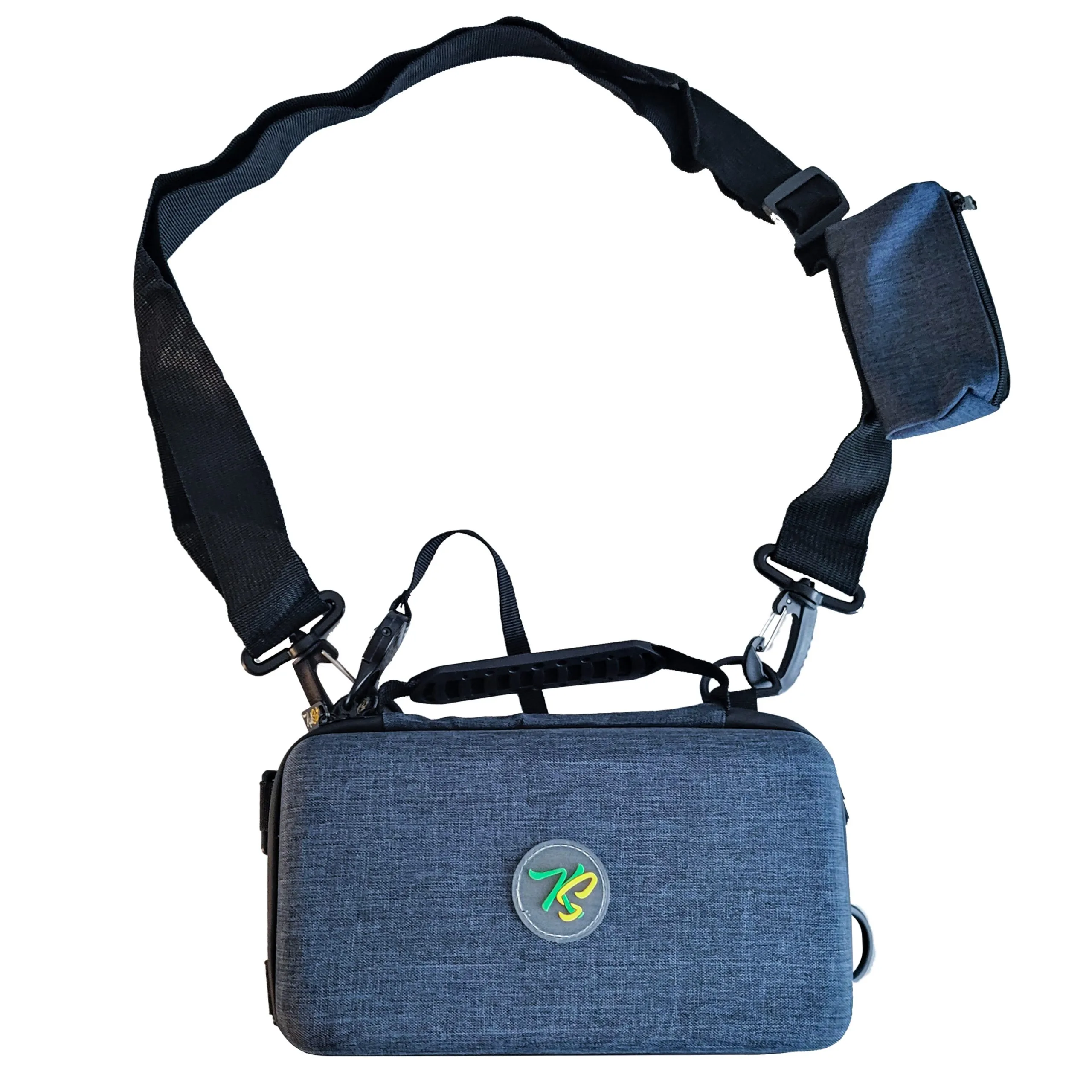 Travel Pouch – Lockable and smell proof hard shell carry-on bag - Hard case with with an adjustable shoulder lace with a small pocket on it - Image 8