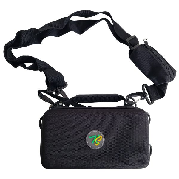 Travel Pouch – Lockable and smell proof hard shell carry-on bag - Hard case with with an adjustable shoulder lace with a small pocket on it - Image 11