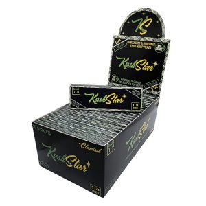 1 1/4 Size Rolling Paper - Thin Organic Hemp Paper - 50 Booklets Box