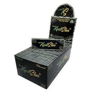1 1/4 Size Rolling Paper - Thin Organic Hemp Paper - 50 Booklets Box