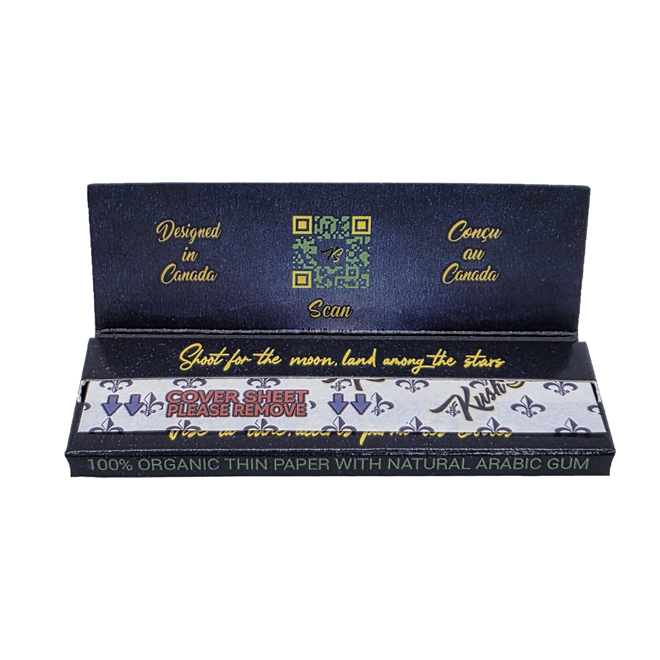 1 1/4 Size Rolling Paper - Thin Organic Hemp Paper - 50 Booklets Box