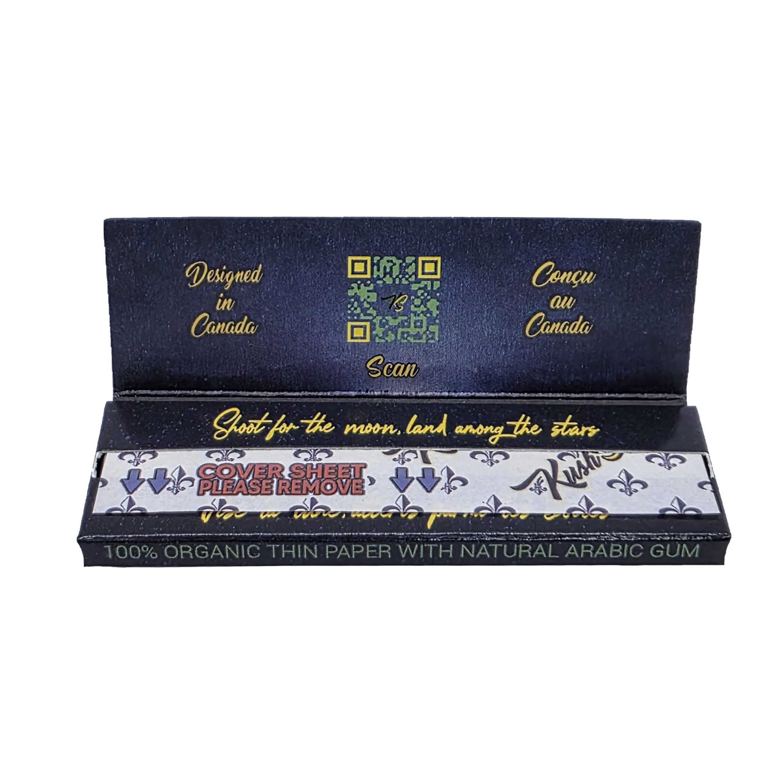 1 1/4 Size Rolling Paper - Thin Organic Hemp Paper - 50 Booklets Box