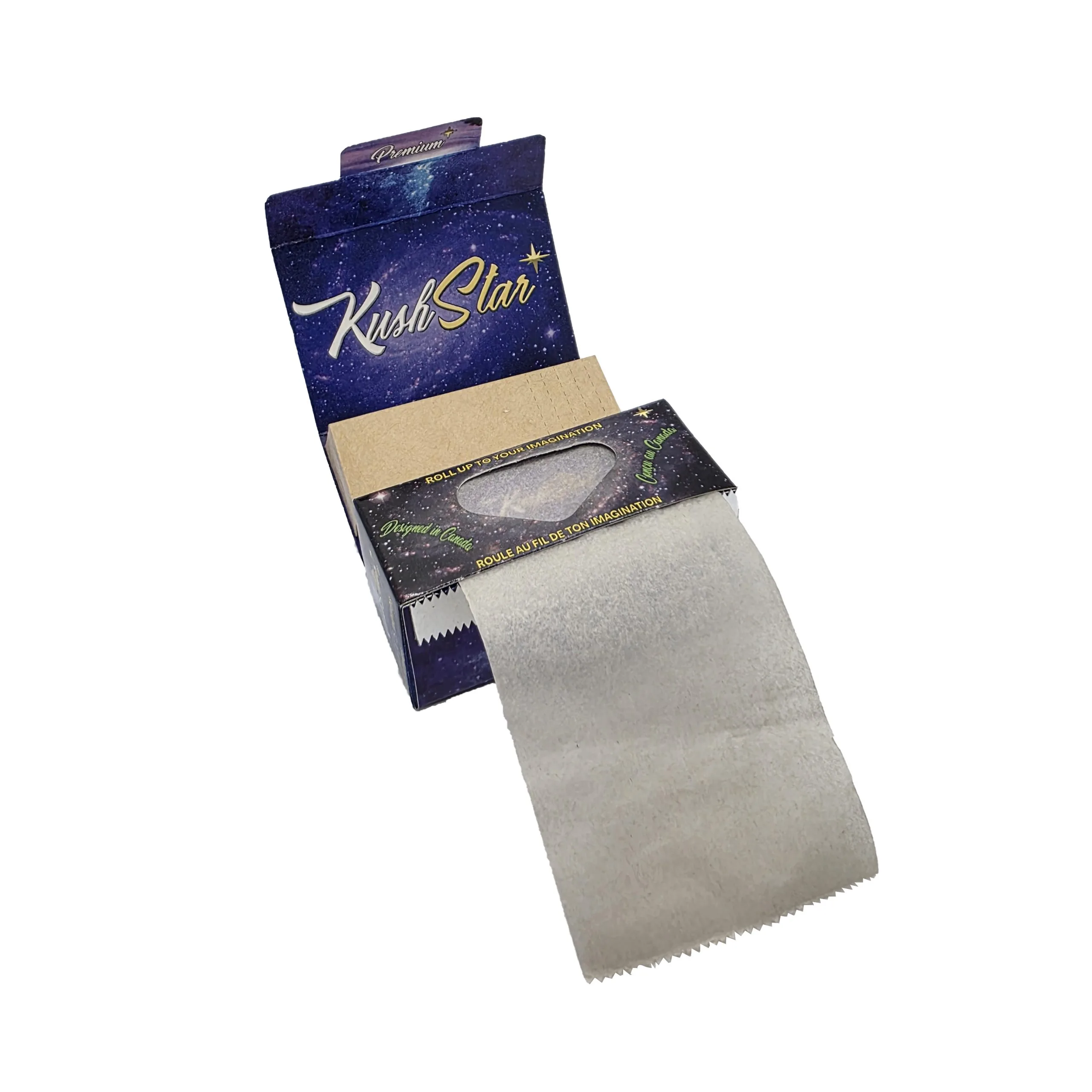 Hemp Rolls - 5 Meter Long Organic Hemp Paper & 40 Natural Perforated Tips - 5 pack