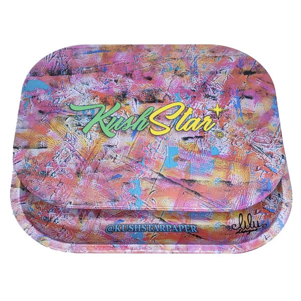 Medium Size - Hard Magnetic Lid Rolling Tray - 18 x 14 cm - Image 2