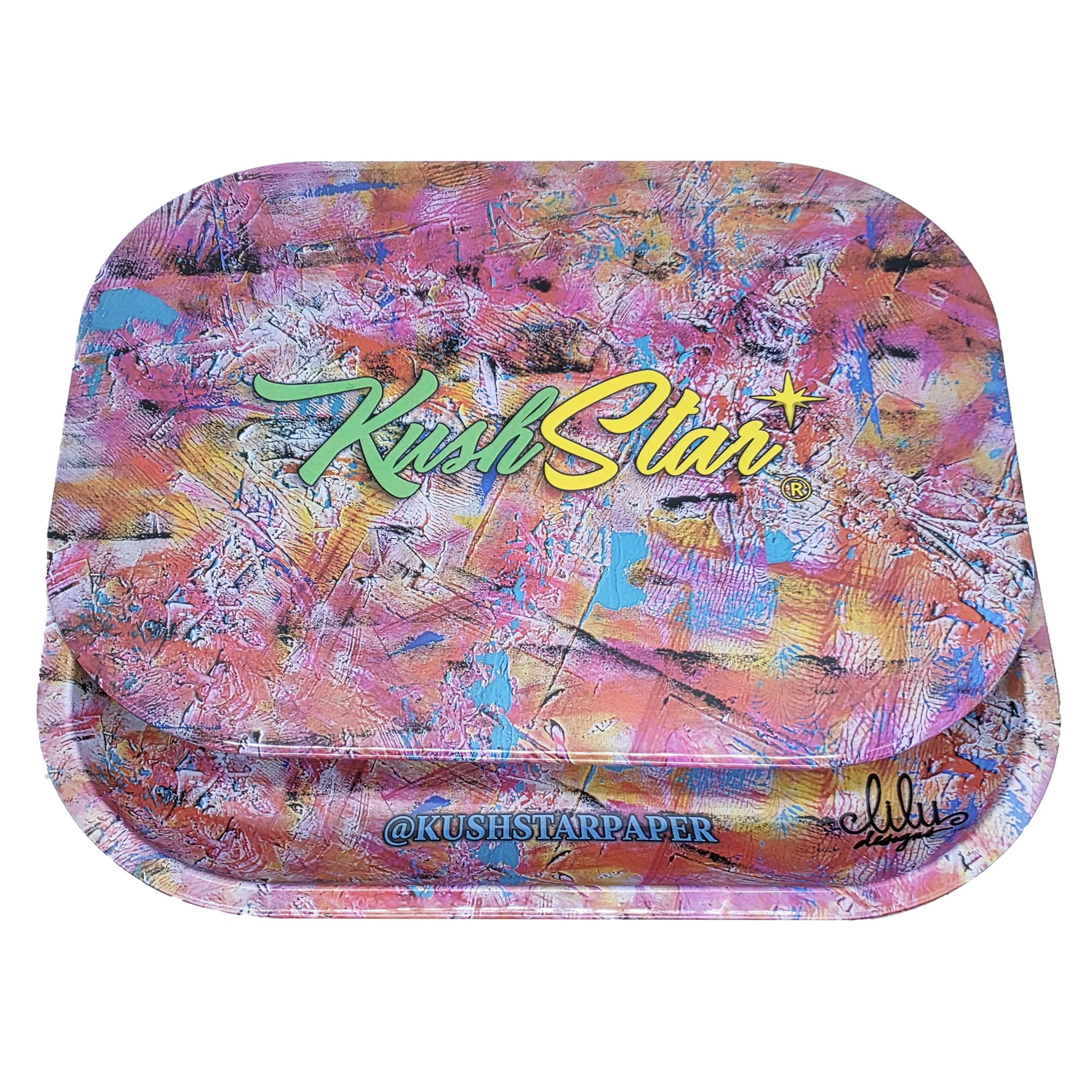 Medium Size - Hard Magnetic Lid Rolling Tray - 18 x 14 cm