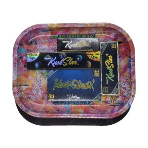 Medium Size Rolling Tray & Hard Magnetic Lid Kit - 1 1/4 Size and Tips Booklets