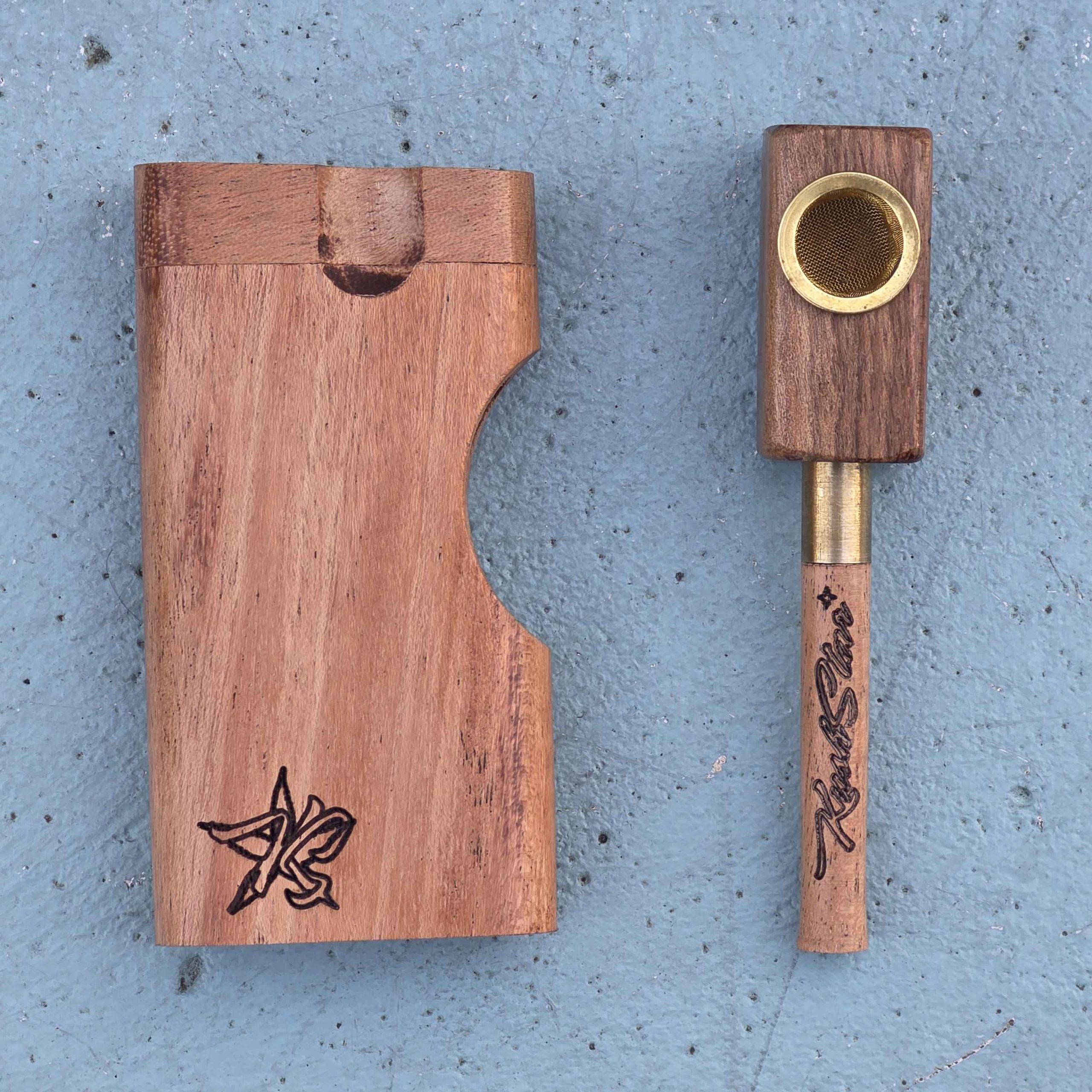 Deluxe Dogout - One hitter made from exotic wood with/without pipe adapter