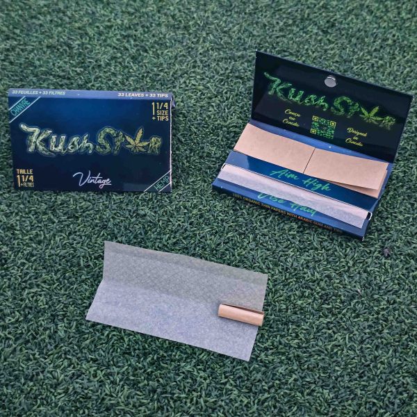 1-1/4'' Size + Tips Rolling Paper - Thin Organic Hemp Paper - 1 Booklet - Image 2