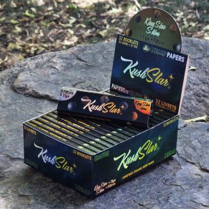 King Size Slim Rolling Papers & Natural Perforated Tips - Thin Organic Hemp Paper - 32 Booklets Box