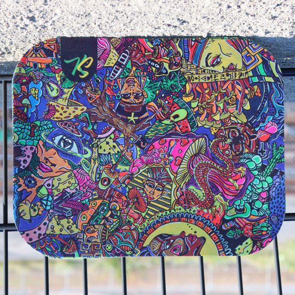 360-Degree View Rolling Tray with Soft Magnetic Lid - XL - 34 x 27 cm