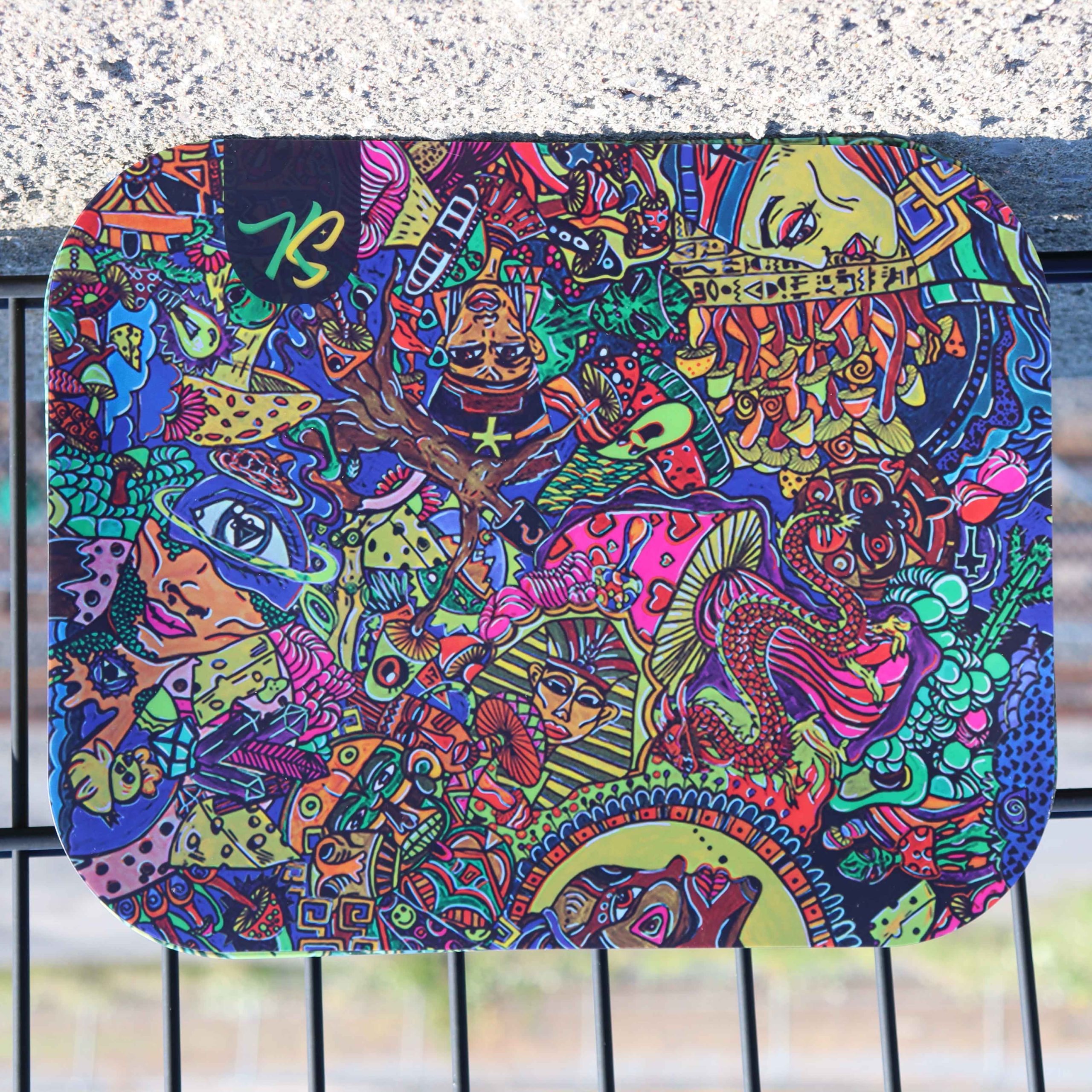 360-Degree View Rolling Tray with Soft Magnetic Lid - XL - 34 x 27 cm