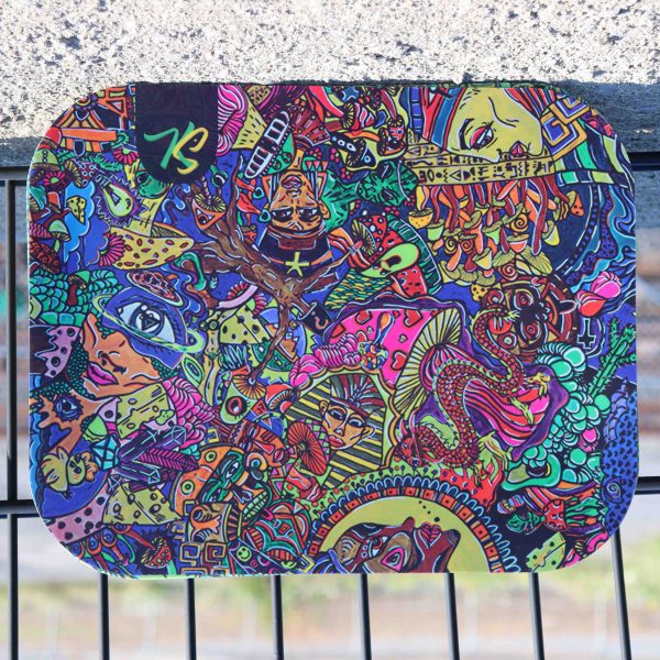 360-Degree View Rolling Tray with Soft Magnetic Lid - XL - 34 x 27 cm