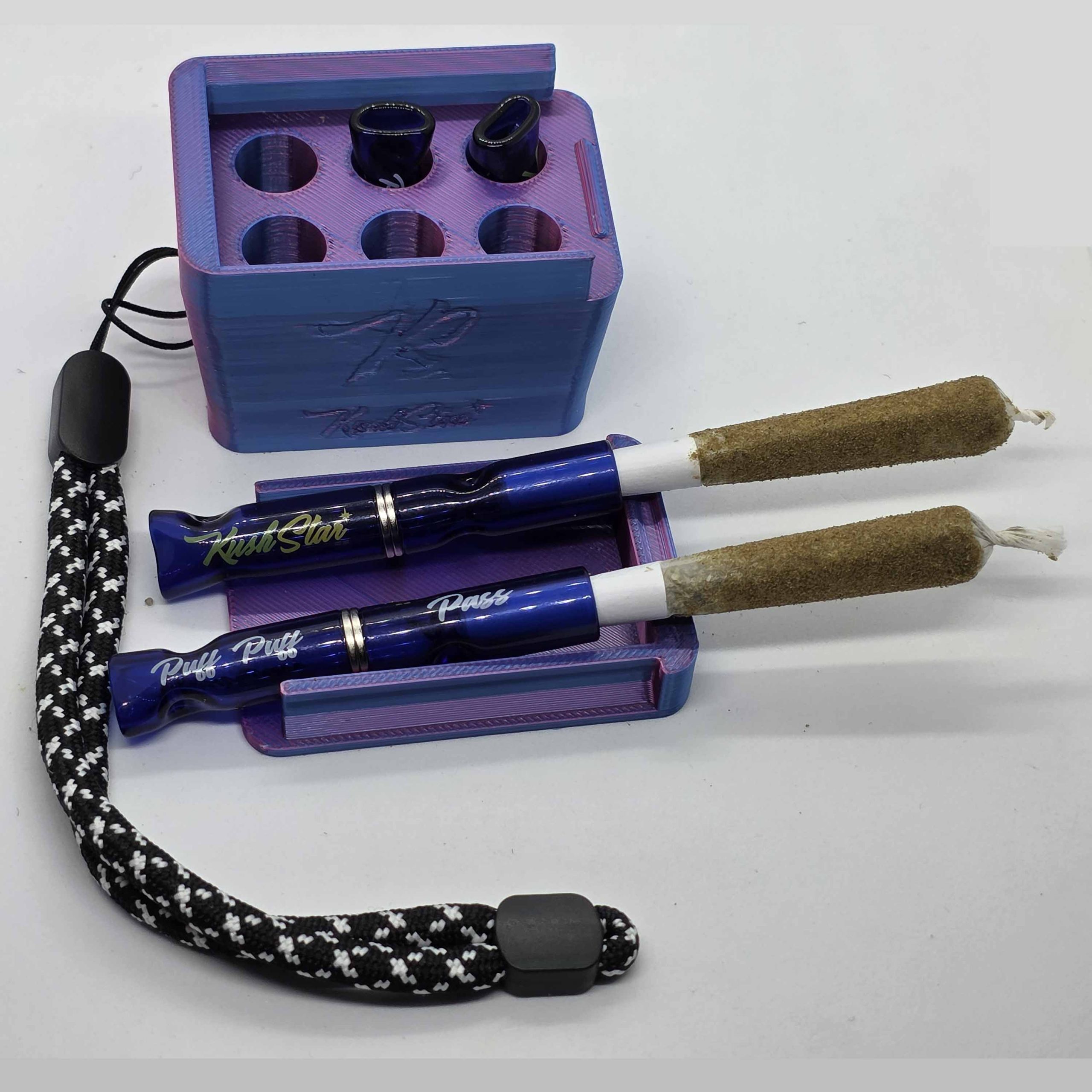 Magnetized Glass Tip Set: 3D Printed Case & Joint Crown Holders and Mouth Pieces Tips