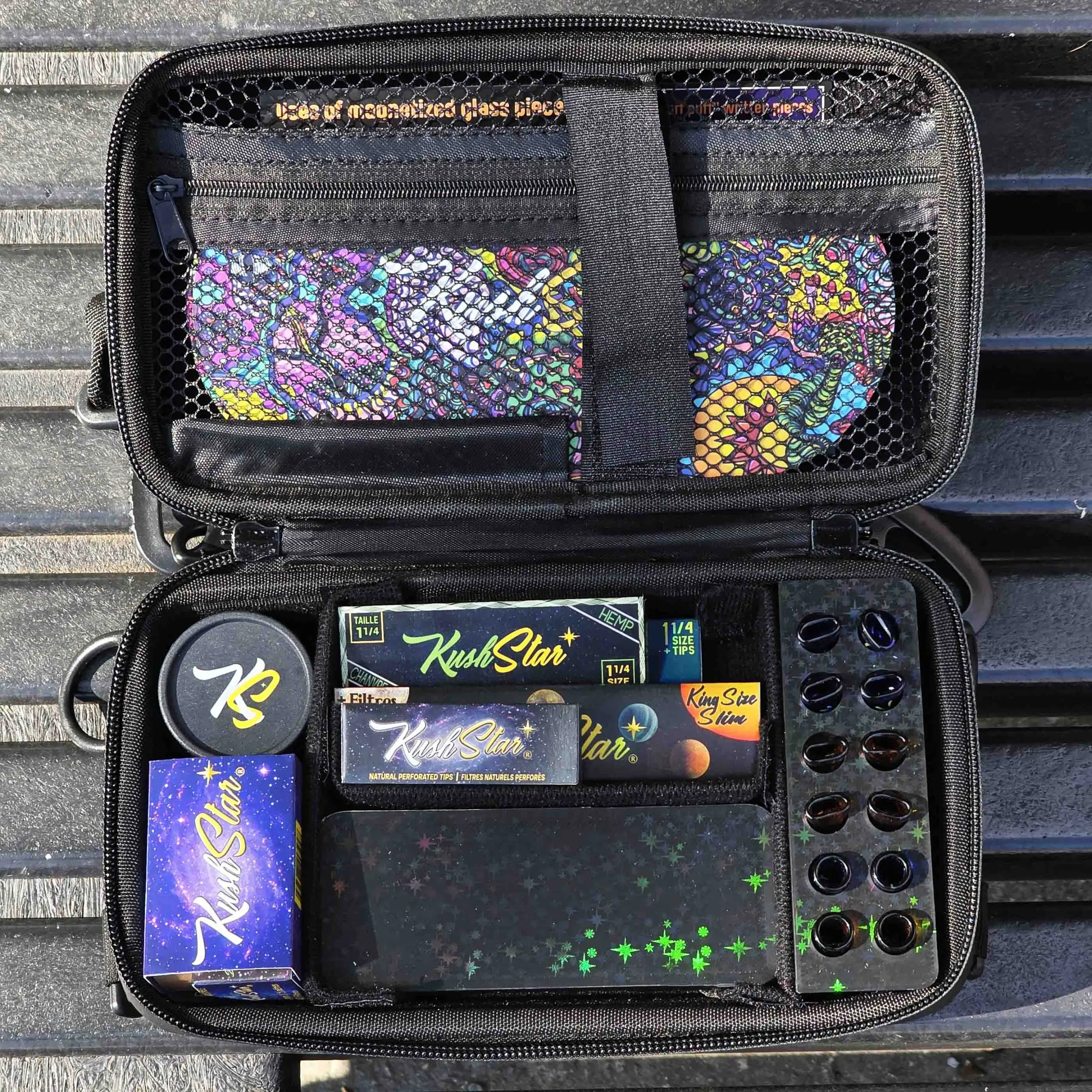 Deluxe Rolling Kit: Smell Proof Lockable Travel Pouch with Grinder and Paper Roll - Image 8
