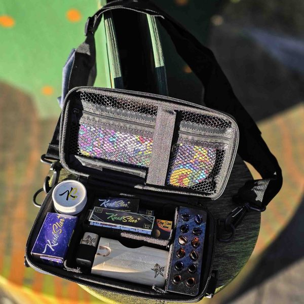 Deluxe Rolling Kit: Smell Proof Lockable Travel Pouch with Grinder and Paper Roll - Image 3
