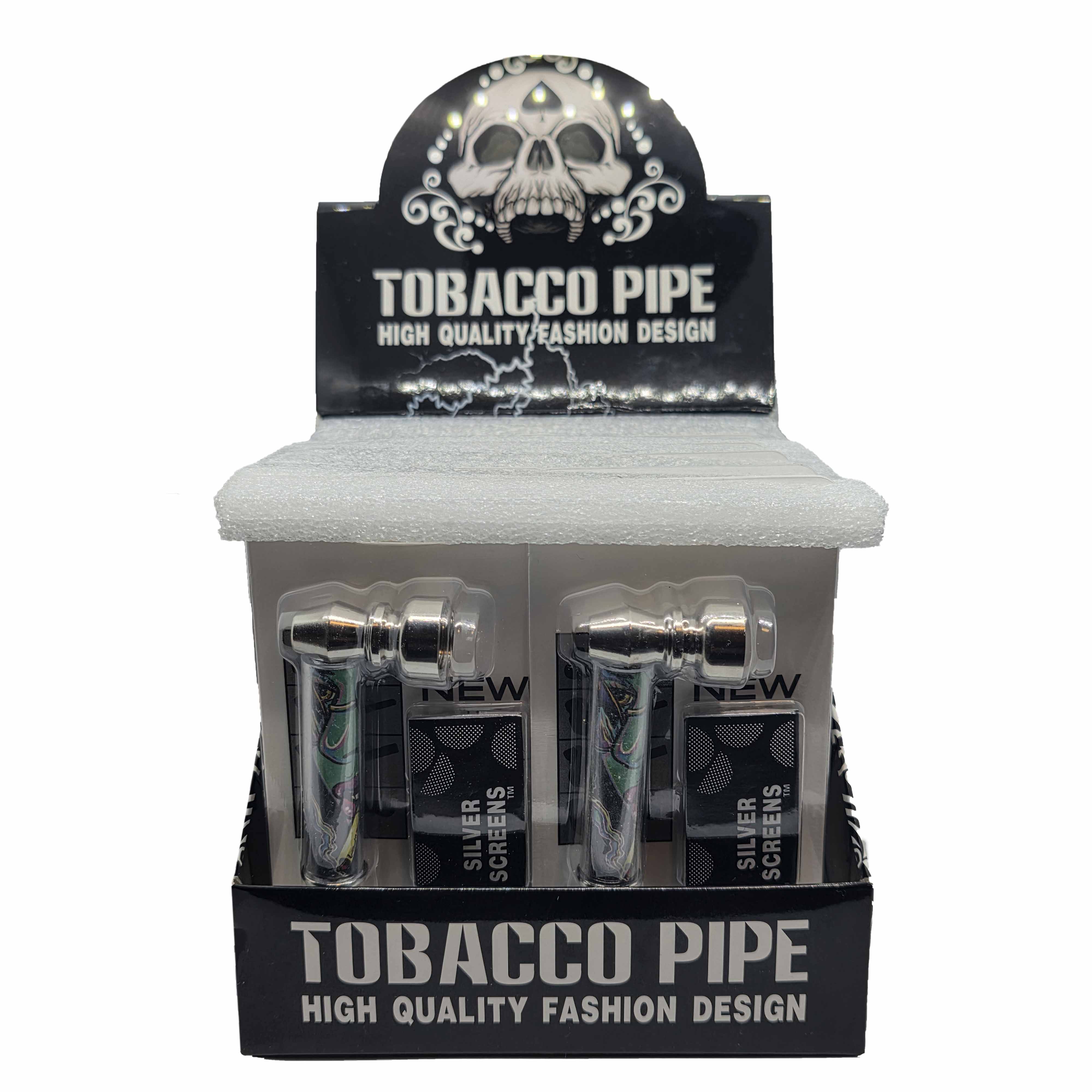 Metal pipe with screen