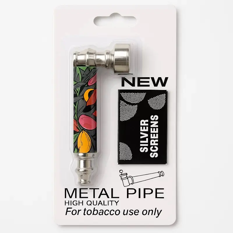 Metal pipe with screen