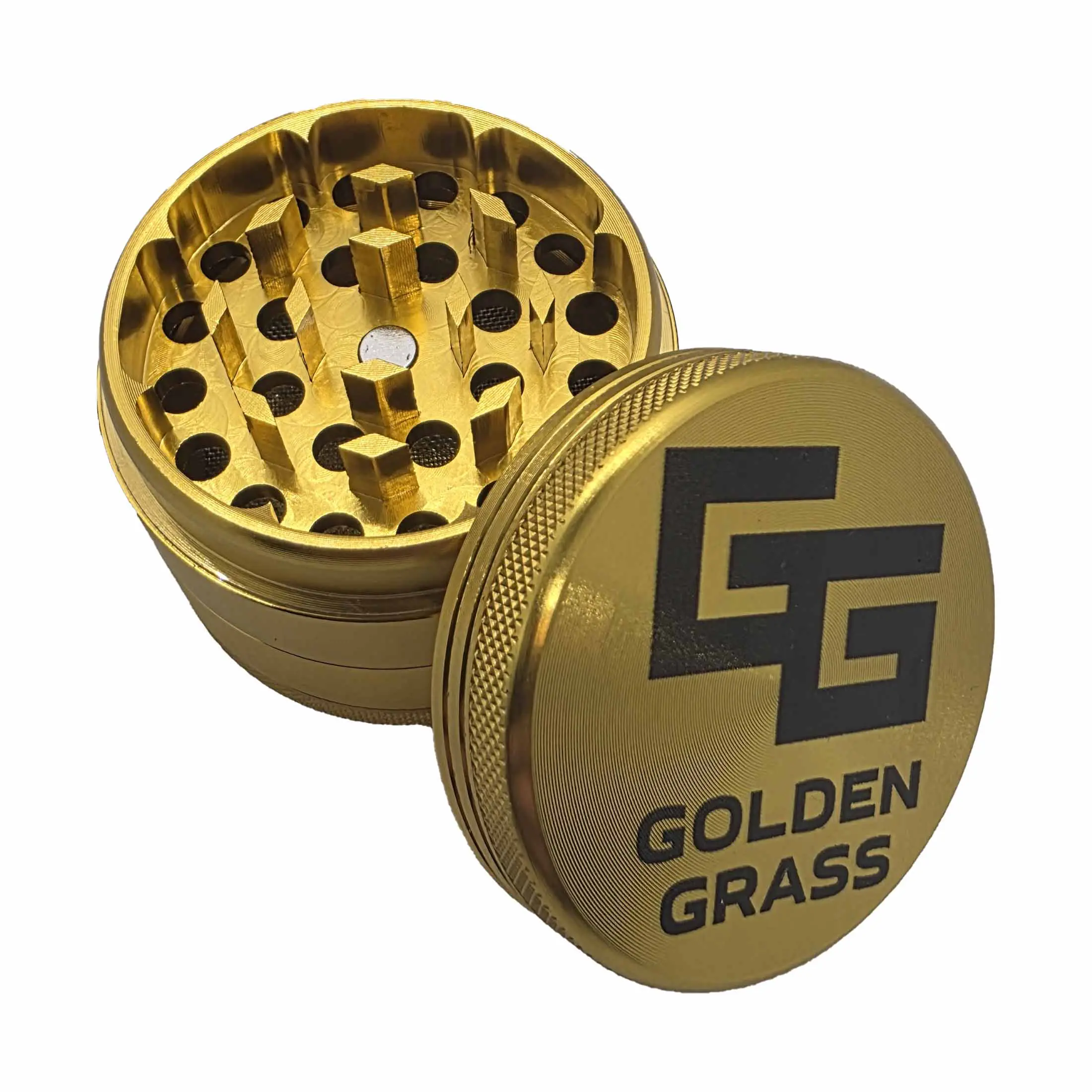 50MM/4pieces GOLDEN GRASS ALUMINUM GRINDER